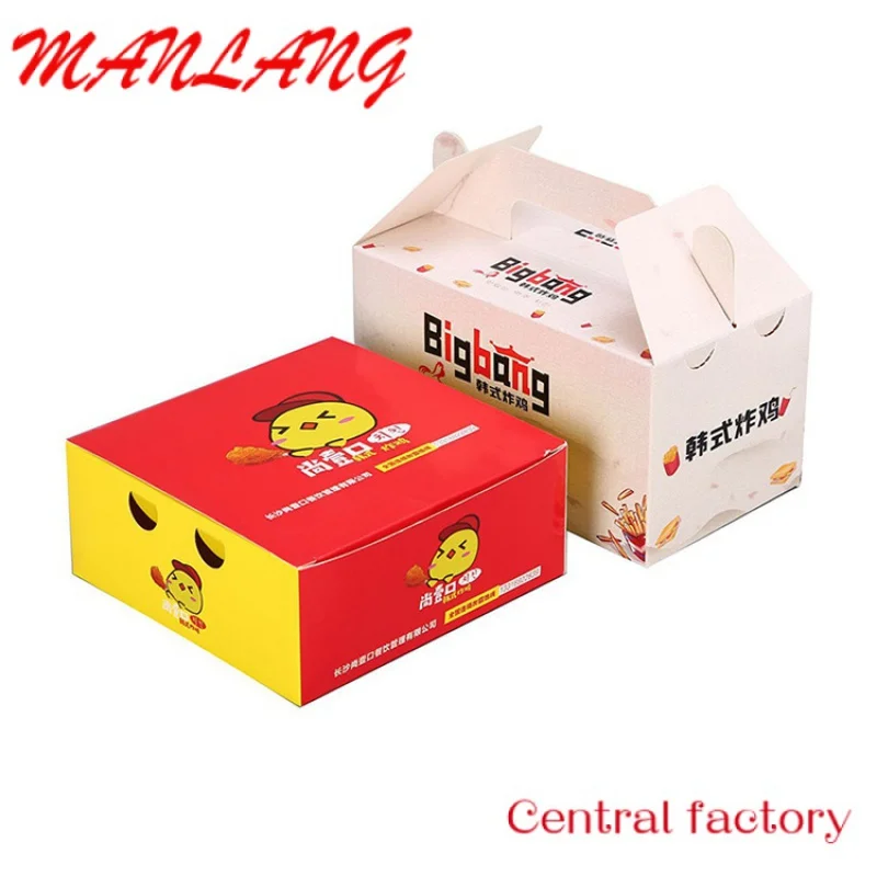 Custom  Fried chicken shop paper packaging box fried chicken packaging boxes disposable boxes food packaging