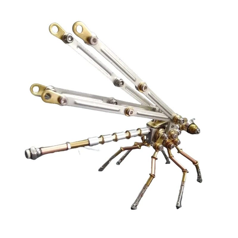 DIY Steampunk Mechanical Insects Caenagrion 3D Metal Puzzle Damselfly Punk DIY Assembly Model Kit Jigsaw Toys - 160+PCS