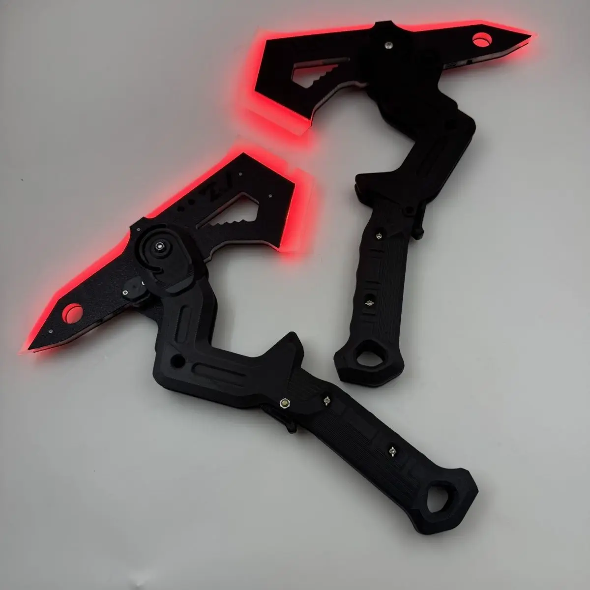 Deformable Mechanical Sword Axe Folding Luminous Cosplay Toy Model Outdoor Creative Portable EDC Tool