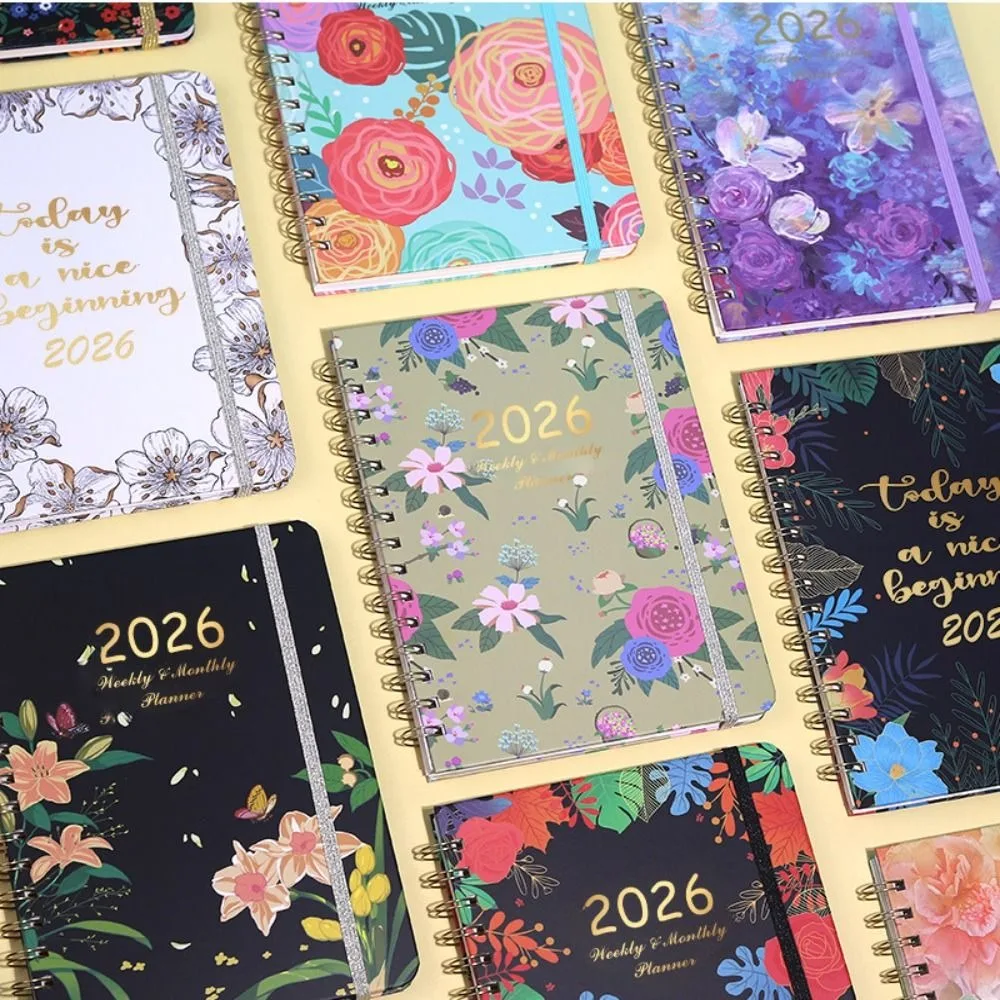 High Quality A5 2026 Planner Jan.2026 - Dec.2026 Weekly and Monthly Academic Planner Monthly Tabs Agenda Calendar 2026