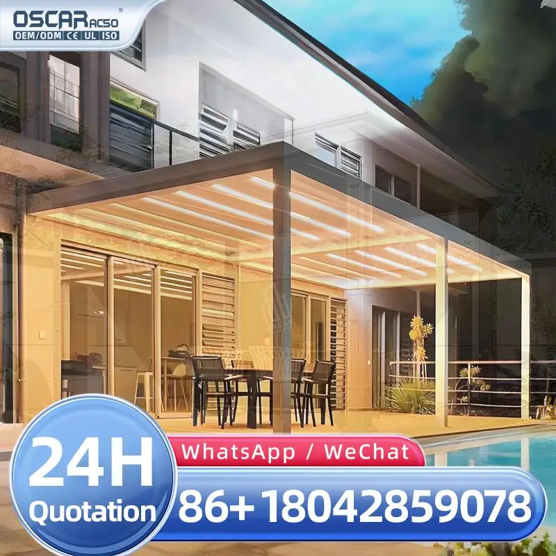 

3x3 3x4 4x4 6x4m Modern Motorized Aluminium Garden Pergola for Backyard Patio Balcony Wholesale pergola