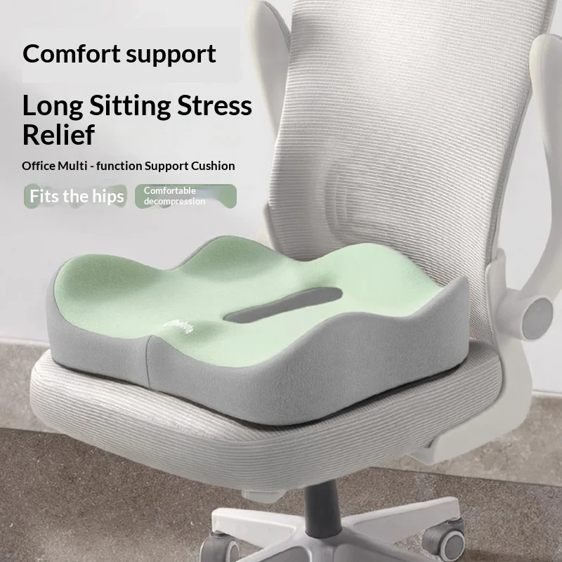 Ergonomic Memory Foam Seat Cushion for Office Chairs & Cars - Posture Support, Butt Pain Relief, Easyclean Material