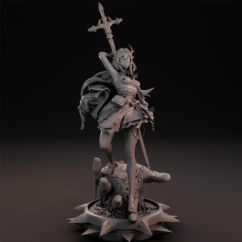 30CM Game Character 5962 Surtr NSFW Arknights 3D Printing Unassembled Unpainted Custom Jigsaw Puzzle GK Figure Model Kit T_0105