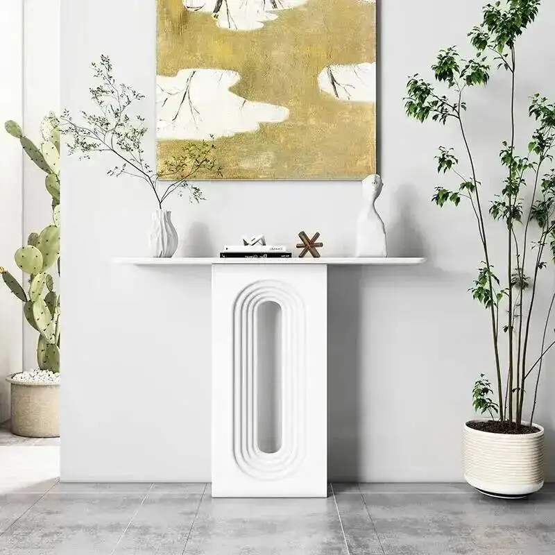 

Coffee Minimalist Unique Center Table Designer Nordic Aesthetics Coffee Table White Console Waterproof Mesas Household Products