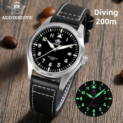 ADDIESDIVE Watches For Men C3 Super Luminous 200m Waterproof  Japan 8215 316L Stainless Reloj Hombre Automatic Mechanical Watch