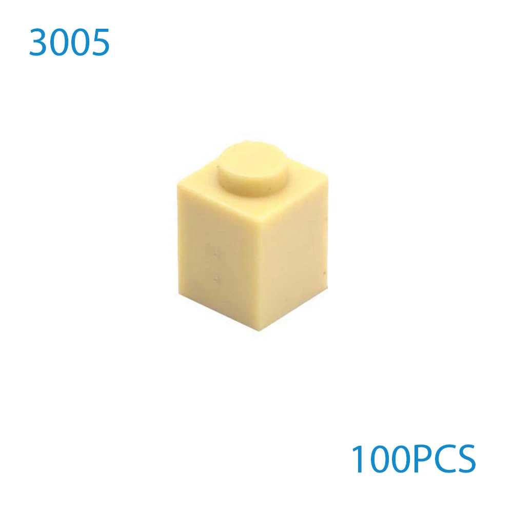100pcs MOC 1x1 Parts 3005 Brick Compatible Figures Bricks DIY Assmble Building Blocks Kid Puzzle Brain Toys Christmas Gifts image 3