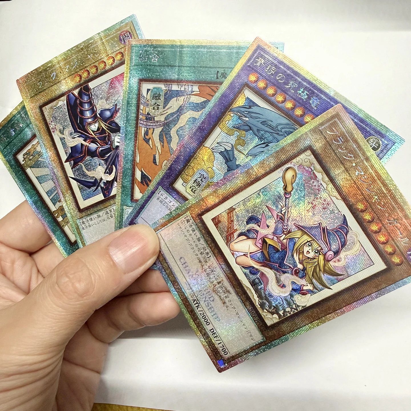 Yu-Gi-Oh! DIY Proxy Cards Set - Ukiyo-e Polymerization Monster Reborn Artwork Featuring Dark Magician Girl & Blue-Eyes Ultimate