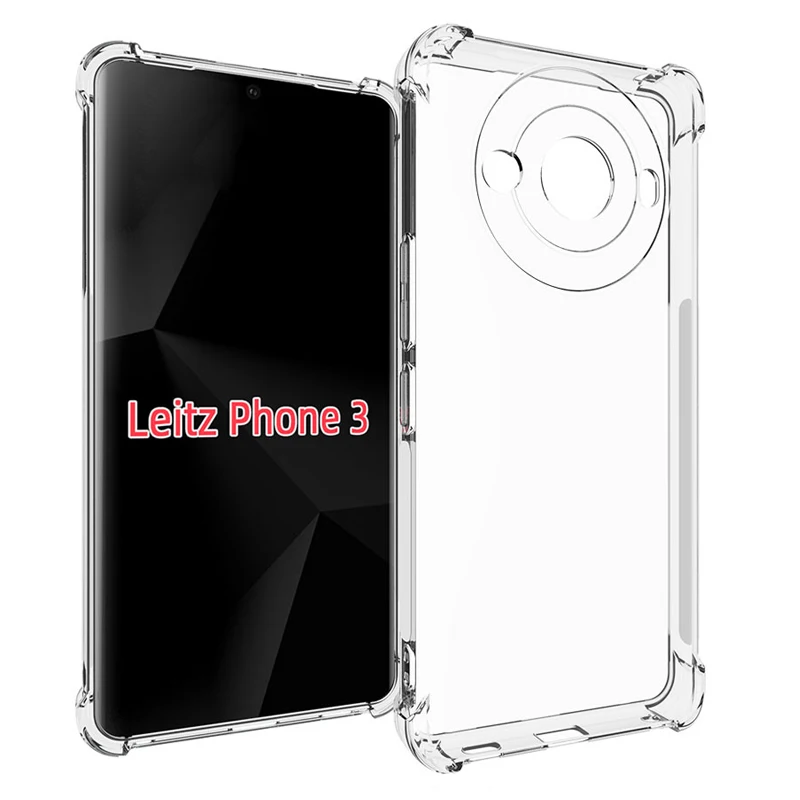 For Leica Leitz Phone 3 Case Air Cushion Shockproof Airbag Silicone TPU Back Cover Soft Phone Case for Leitz Phone 3 Phone3 5G