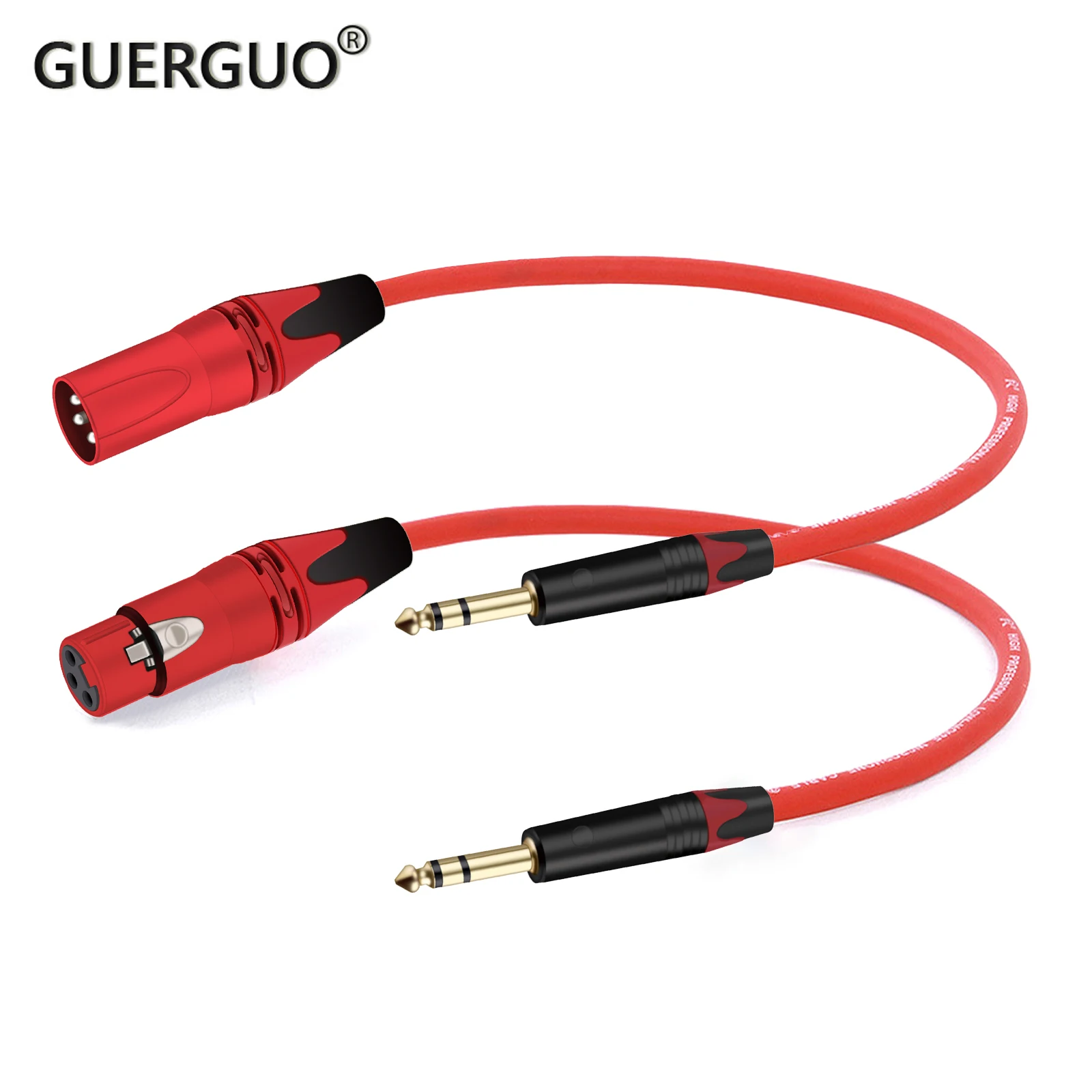 

Microphone Cable XLR 3-Pin to Jack 6.5mm Stereo Aux Cord Gold-Plated TRS 1/4Inch Male to XLR Female/Male Cord for AMP Pro Audio