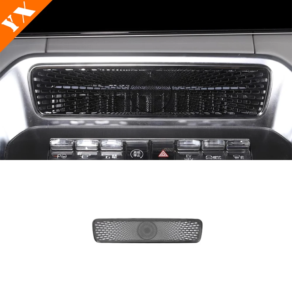 For Denza N9 2025 2026 accessories Stainless Black Car Central Air Conditioning Vent Cover,Car Central Decorative Air Vent Cover 4
