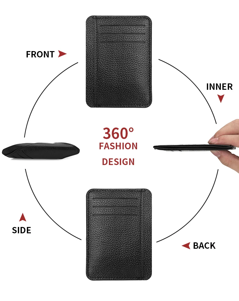 1 stücke frauen Kurze Ultra Dünne Mini Mode Bank Karte Kreditkarte Halter Brieftasche Einfache PU Leder Karte Halter – Detail 4