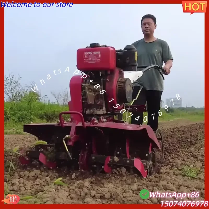 2026 Chinese Factory Supplied Multifunctional Four-Wheel Power Tiller High-Efficiency Cultivator