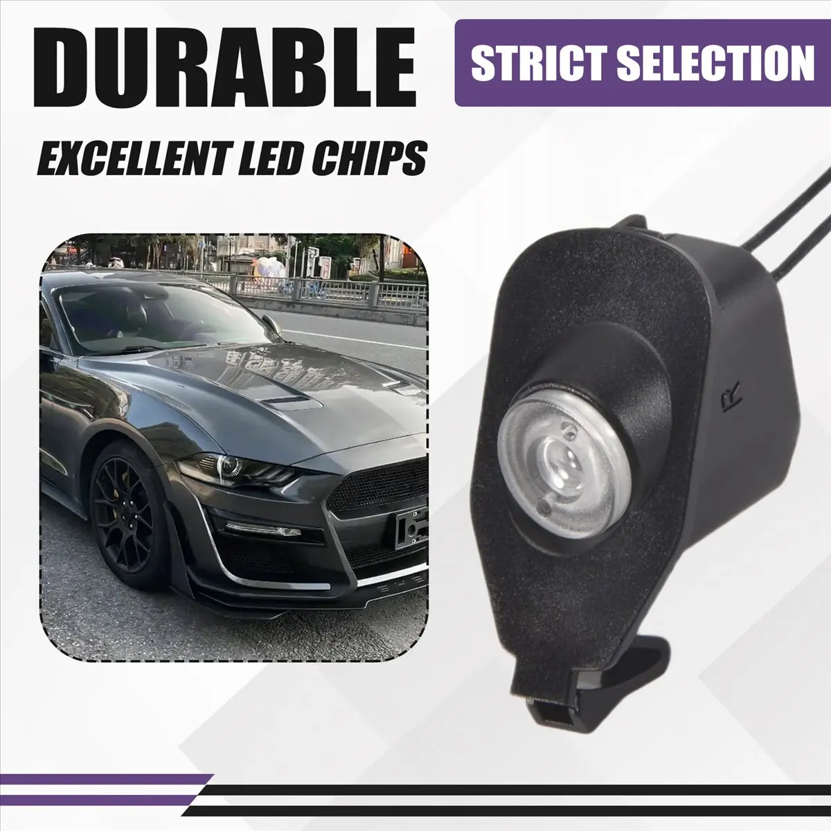 For ford Mustang 2013-2022 LED Side Puddle Welcome Courtesy Lights Main in Car Light
