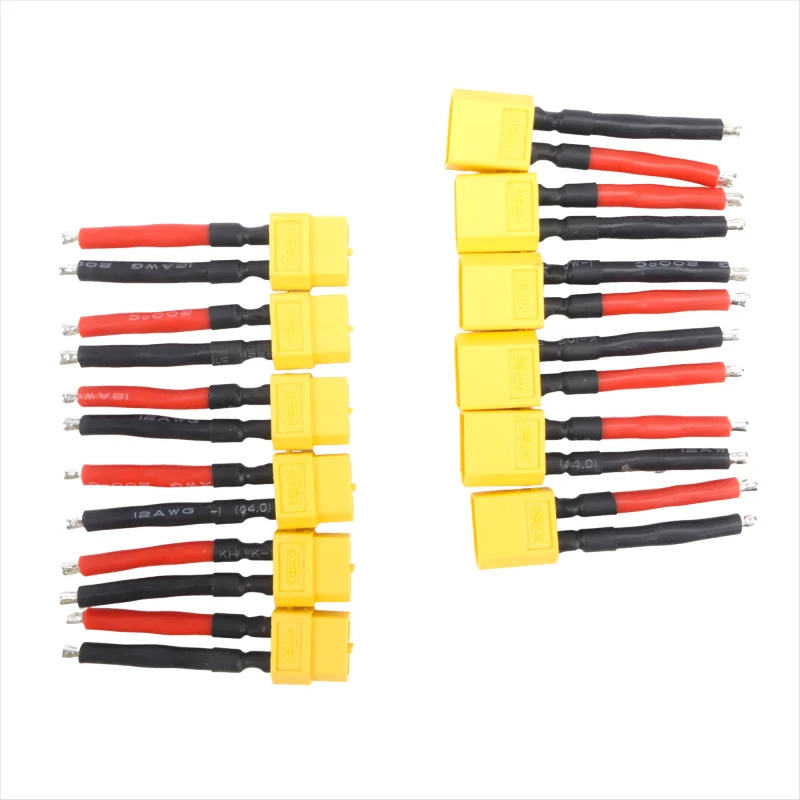 Hohe qualität2/6/12 stücke XT60 Stecker Weiblichen und Stecker mit 55mm/2,17 zoll 12AWG Silizium Draht für RC Lipo Batterie Kabel Drone