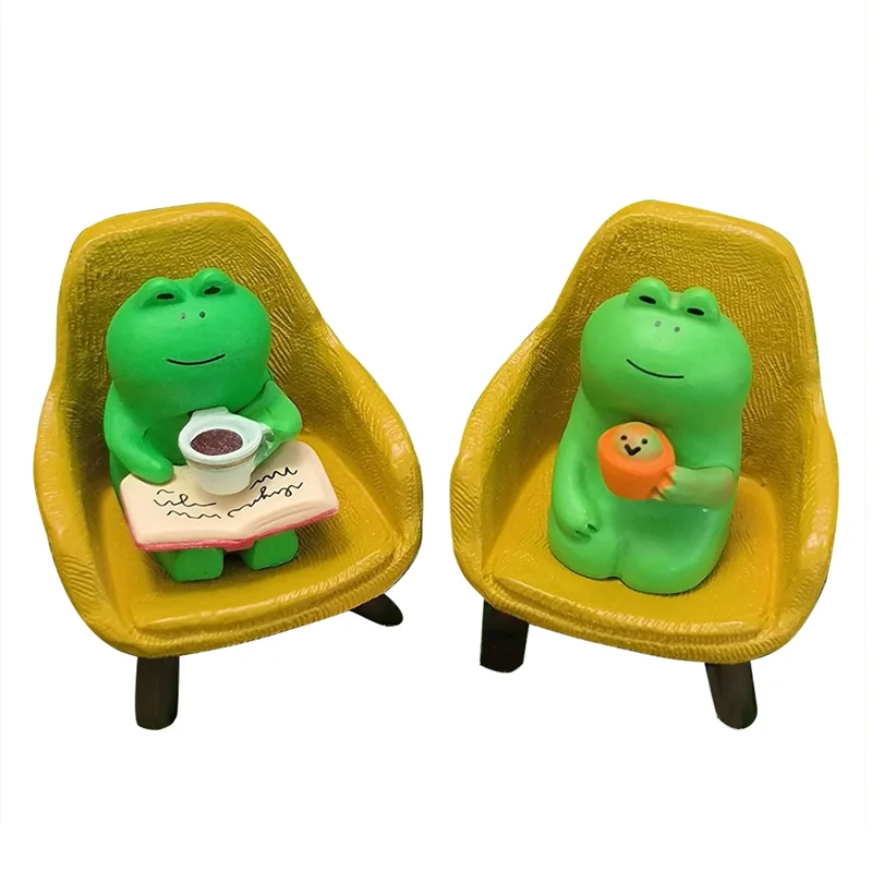 F-F Funny Resin Frog Statue Frog Statue Decor For Home Decor, Party Decor, Office, Desk, Bathroom Decoration