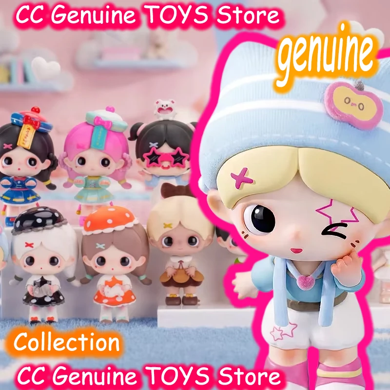 

Piupu Heterochromatic Mirror Image Genuine Blind Box Desktop Decoration Trendy Collectible Figurines Mysterious Box Kawaii Gift