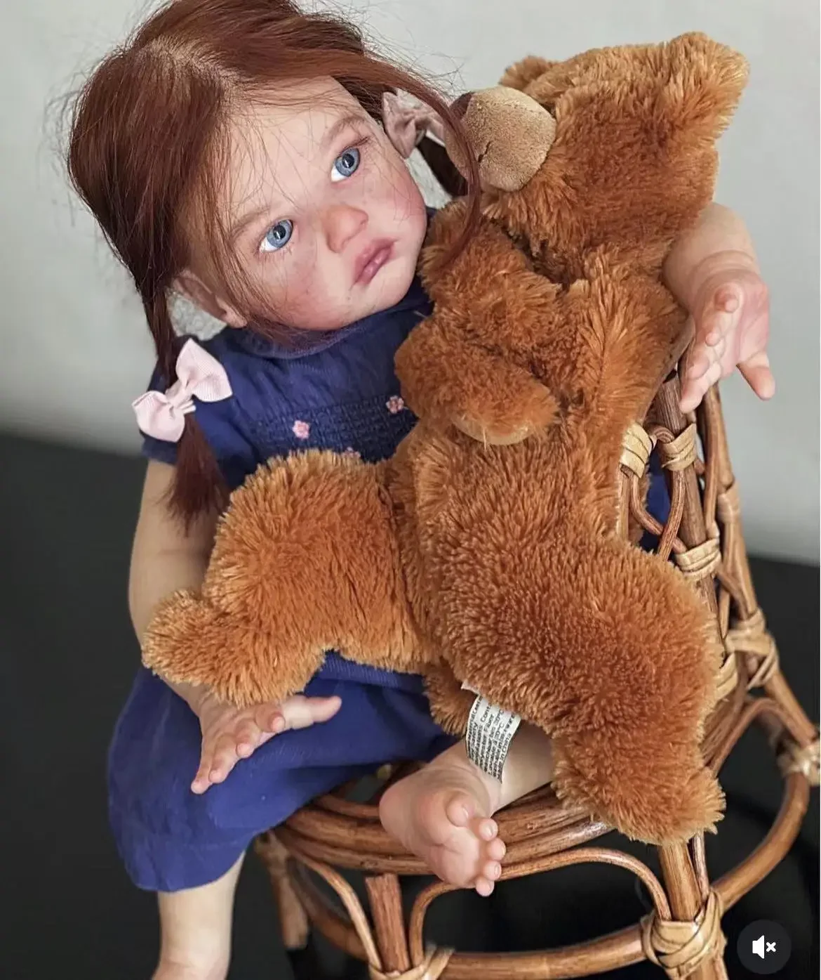 Customized Limited Supply24inch Reborn Baby Mattia With Hand-Rooted Hair Already Finished Doll With Freckles on the Face