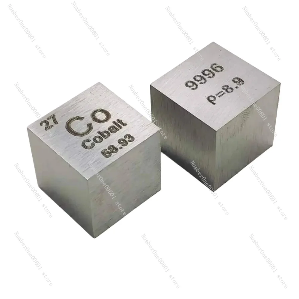 

Cobalt metal in the periodic table- Cube Side length is one inch (25.4mm) and weight is about 146.5g 99.96%