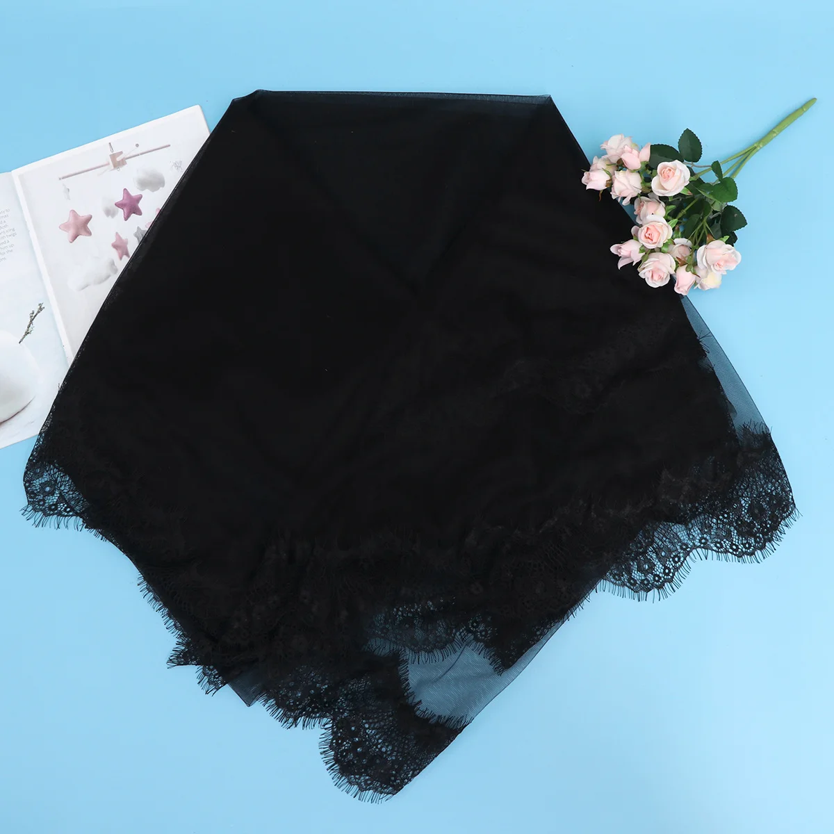 

Long Lace Bridal Wedding Veil White 3M Elegant Mantilla Bride Veil for Wedding Engagement Photo Props Charming