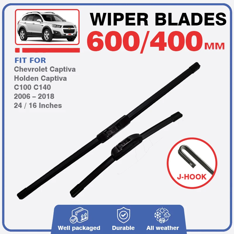 Front Windscreen Wiper Blades For Chevrolet Captiva Holden Captiva C100 C140 2006 - 2018 Windshield Window Cover Accessories Cap