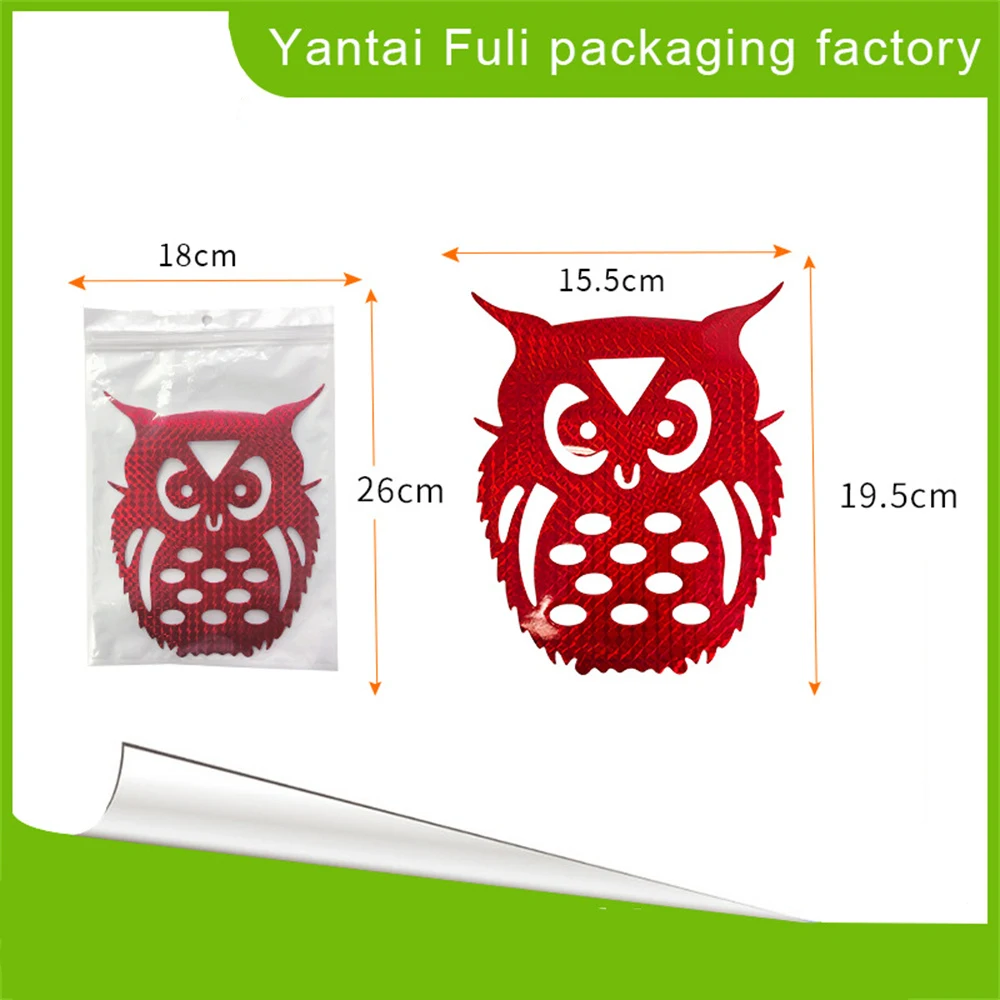 Bird Owl Patch Anti Bird High Reflection 10 Pieces Farmland Garden Supplies Bird Repellent Strong Reflection Bright Colors