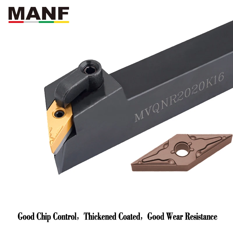 Токарный инструмент MANF VNMG160404 VNMG160408, вставка карбидного токарного станка, резак с внутренним отверстием, лезвие CNC для стали MVJN MVVN, держатель
