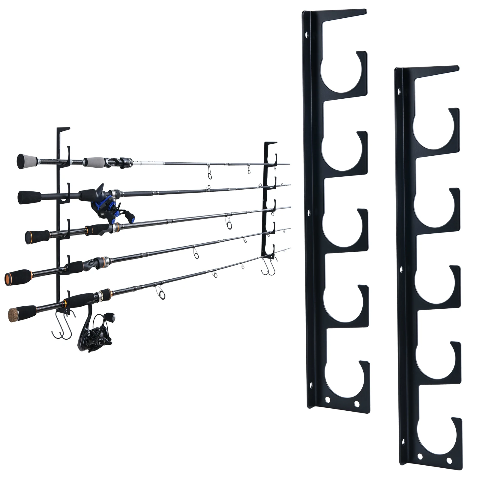 Goture Fishing Rod Metal Holder Rod Holders Wall Mount Modular For Fishing Gear Bracket Wall Retainer Rods Storage Accessories