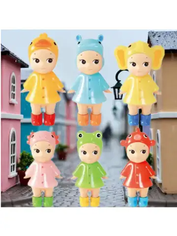 1-6 Pieces Cute Animal Themed Mystery Doll Box for Rainy Days, Random Style, Collectable Mini Figures for Table Decoration and G