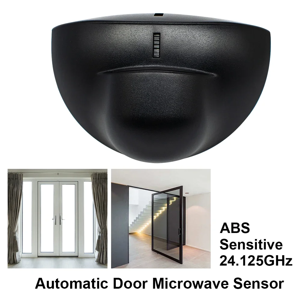 24.125GHz Wired Microwave Motion Sensor DC 12-24V Radar Detector for Automatic Sliding Door Elevator Supermarket Airport Control