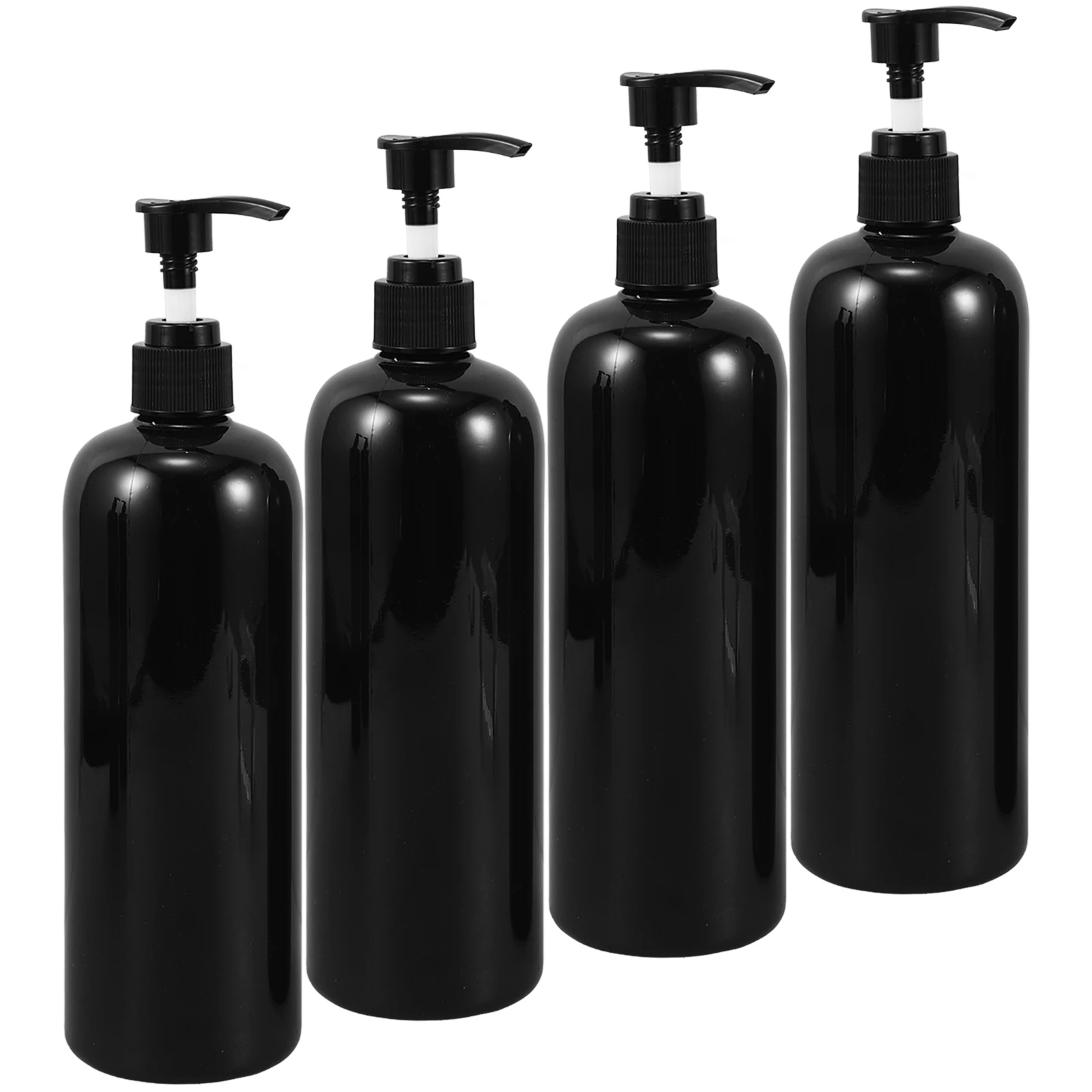 

4 Pcs Pump Bottle Refillable Shampoo Travel Leakproof Portable Cosmetics Storage Emulsion Bottle Dispenser Black