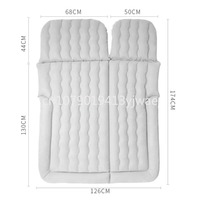 Ultra-soft Flocking Environmental Fabric Car Inflatable Bed Air Cushion Bed Car Travel Bed Portable and Comfortable Mattress PVC