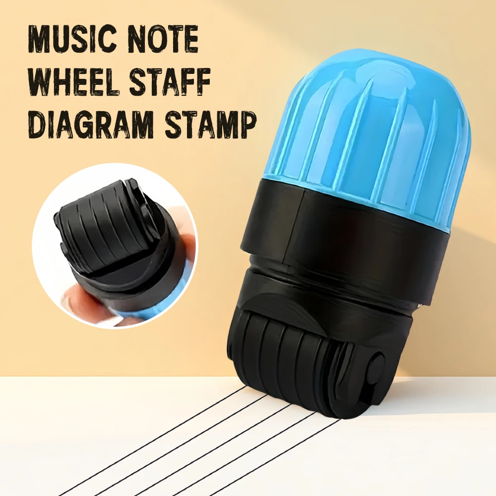 Sello de diagrama de personal de rueda de nota musical Diagramas de personal de 5 líneas y 6 líneas para acordes de guitarra sellos de mano