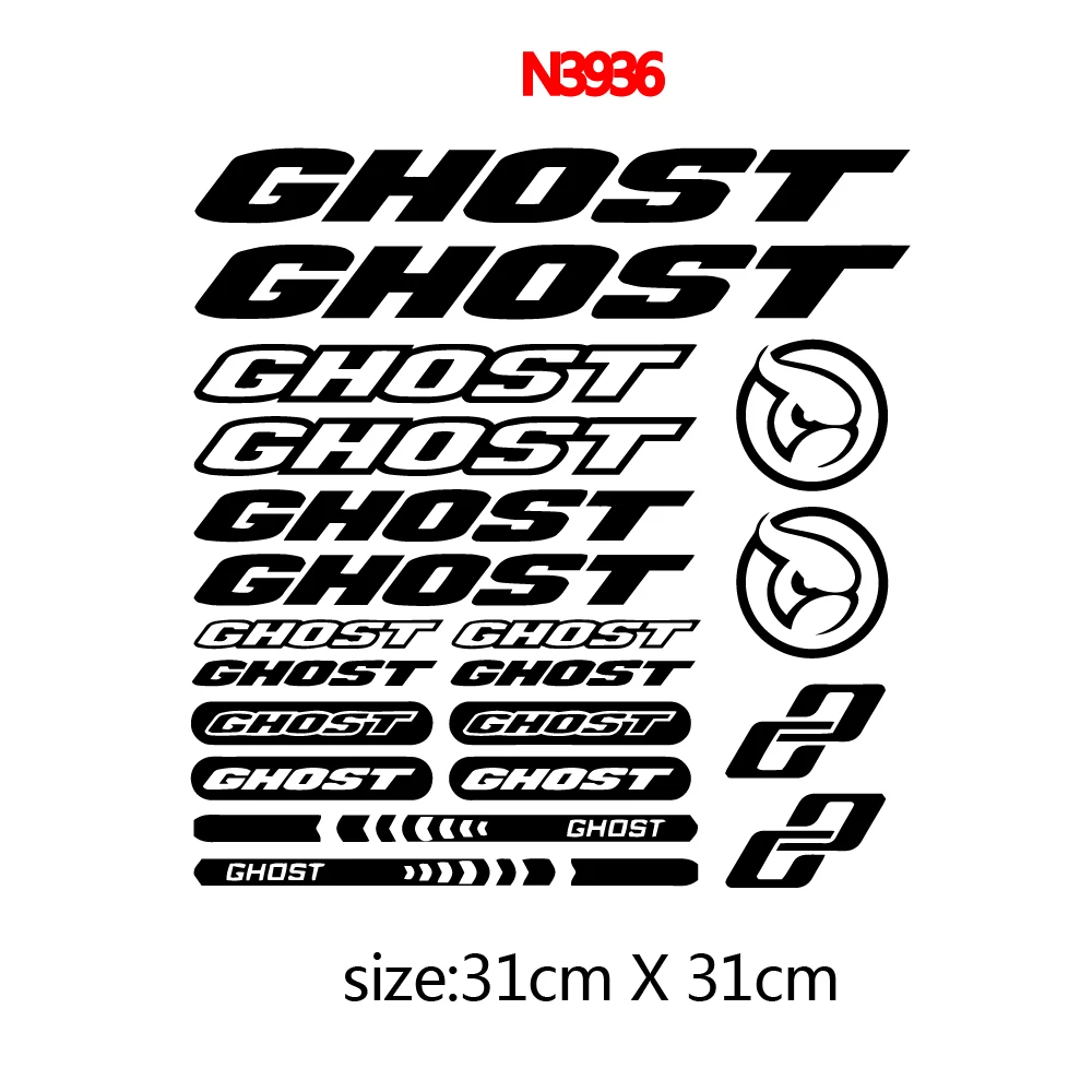 Bicycle Frame Vinyl Stickers For GHOST Road bike Mountain Bike MTB BMX Cycling Rack Decal Bike Decorative Accessories