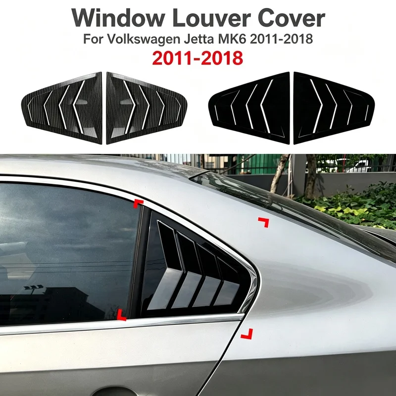Window Louver Cover Jetta MK6 2011-2018 Car Exterior Body Decoration Accessories