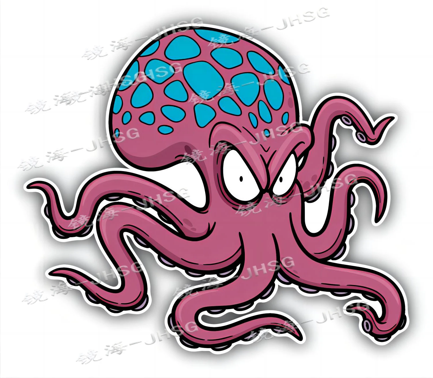 Angry Octopus Car Bumper Stickers - Car, Motorcycle, Laptop, Exterior Decoration Design Waterproof Vinyl