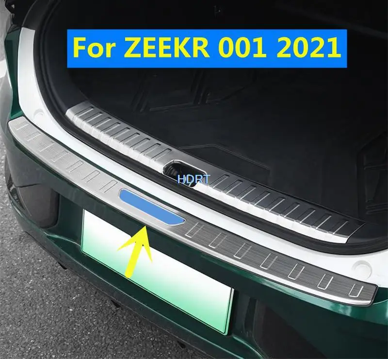 

Stainless Steel Black Silver Trim For ZEEKR 001 2021 2022 2023 Accessories Car Rear Guard Trunk Plate Anti Hit/Dust Sill Cover