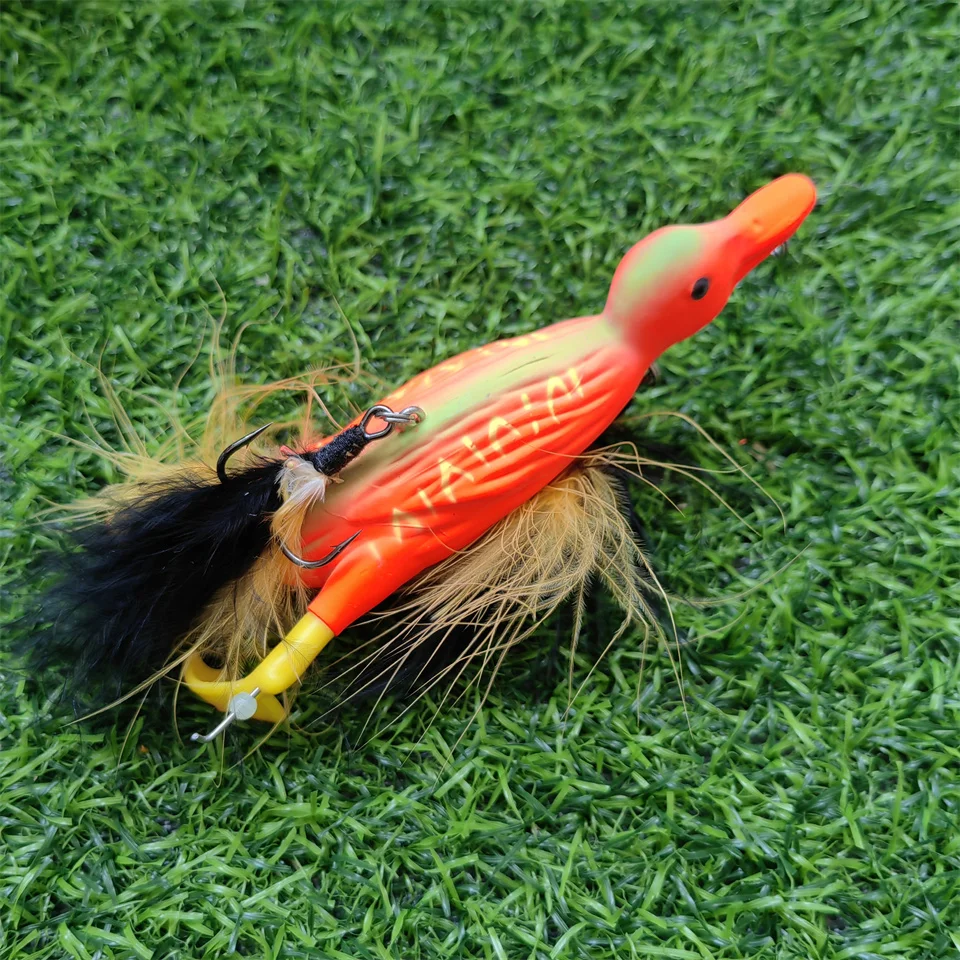 3D 29G DUCK Topwater Angelköder Schwimmender künstlicher Köder Plopping and Splashing Feet Hard Fishing Tackle Geer – Detail 15