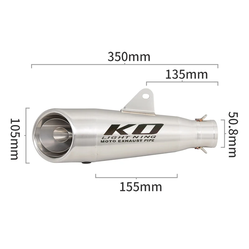 For Voge 625DS DS625X 2025 2026 Exhaust System Mid Link Pipe Motorcycle 304 Stainless Steel With Removable DB Killer 51mm Tip