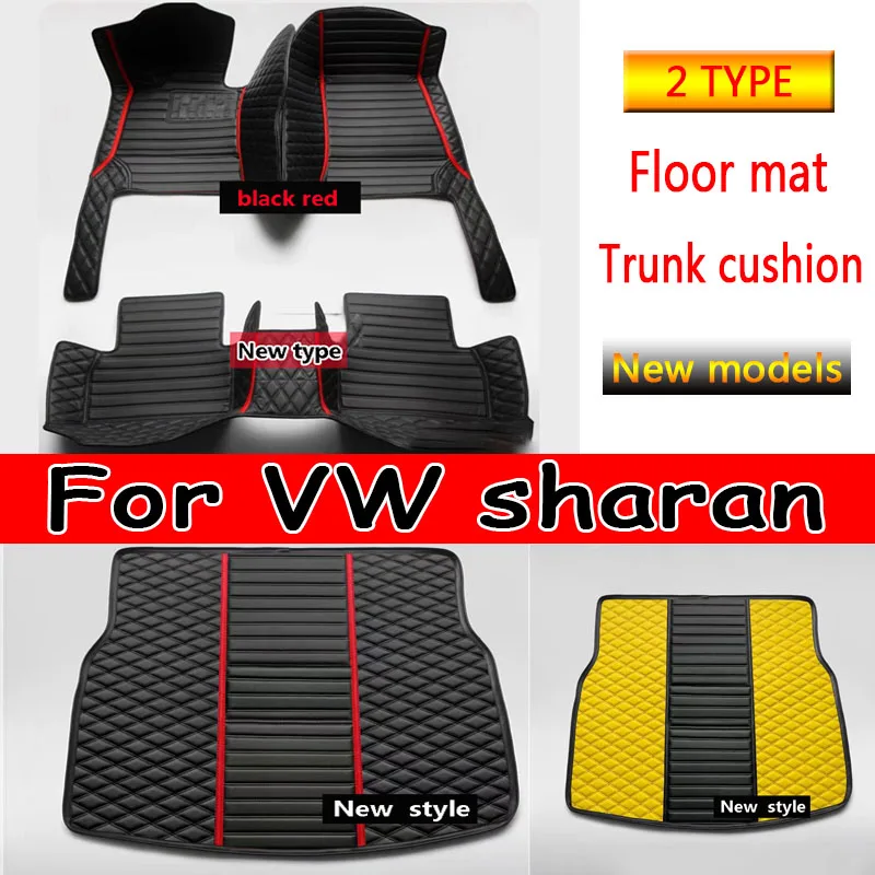 

Car floor mats for VW sharan Seven seats 2012 2013 2014 2015 2016 2017 2018 2019 Custom auto foot Pads automobile