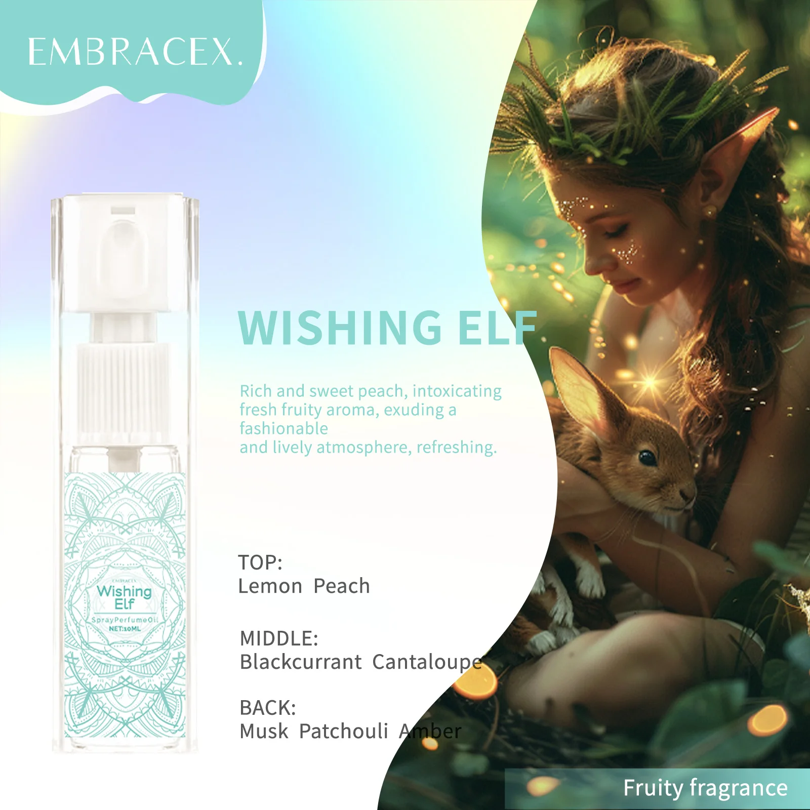 

10 мл парфюмерный спрей с эфирным маслом Wishing Elf — «Магия эльфа» насыщенный и сладкий персик, причудливый свежий фруктовый аромат, подарок для друга