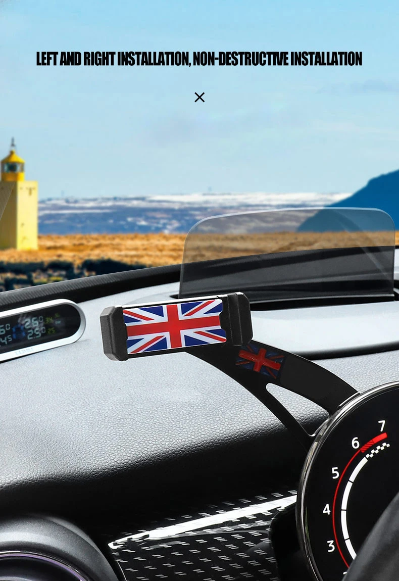 Invisible Car Phone Mount For Mini Cooper F56 F55 F54 F60, Smart Hidden GPS Bracket, No Blocking View Auto Accessories