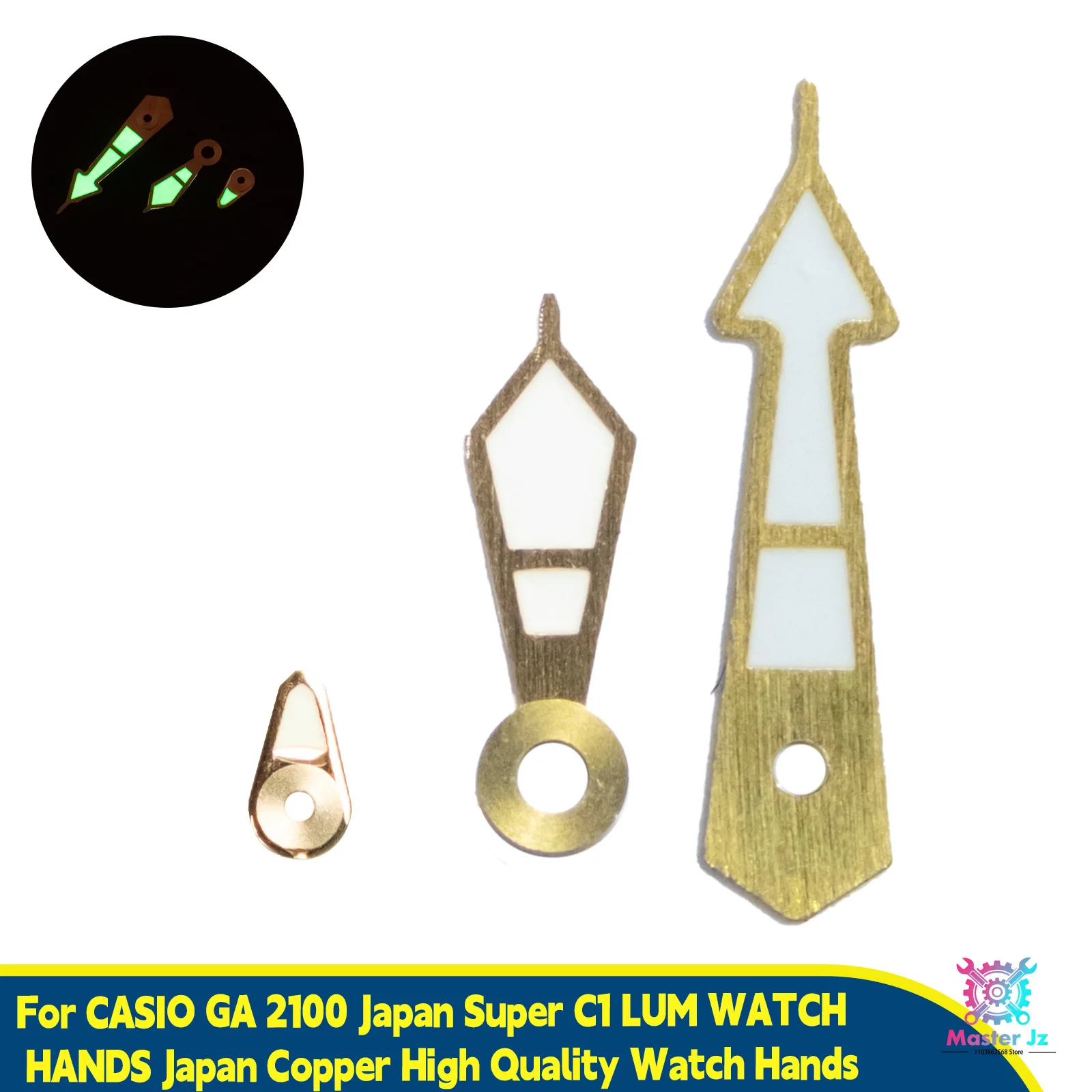 Watch Mod Hands For Casio GA-2100 GM-2100 Series Japan Copper Super C1 Watch Pointer Custom Upgrade Watch Accessories view 5