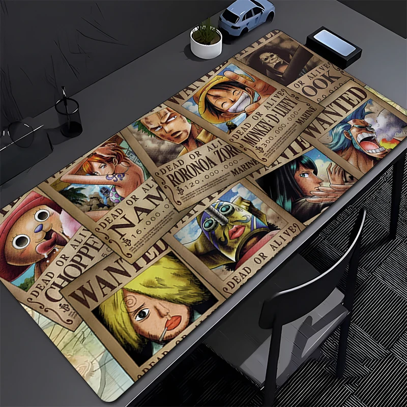 Tapis de souris XXL pour Gamer, tapis de bureau anime une pièce, 90x40cm, tapis de souris de jeu, tapis en caoutchouc, tapis de souris pour ordinateur portable