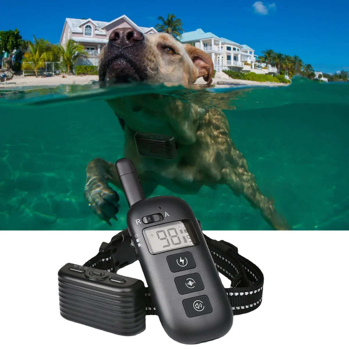 

Dog Training Collar with Remote, Dog Bark Collar, 3 Training Modes Beep, Vibration, Electric-Shock, Rechargeable IPX7 Waterproof