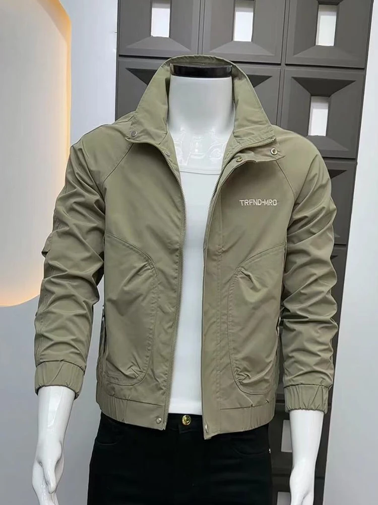 

Men's Casual Workwear Jaet Pure Color Versatile Spring Autumn Trendy Brand Haome Hooded Coat Youth ular Polyester Fiber