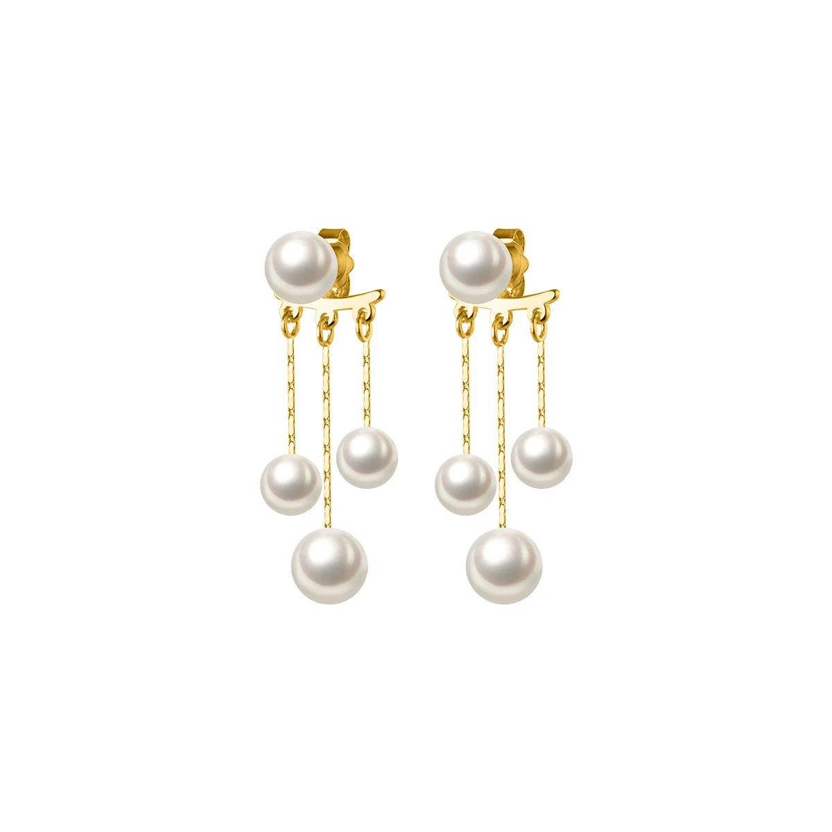 MODIAN Real 925 Sterling Silver Charm Pearl Drop Earrings Fashion Gold Color Swing Dangle Eari For Women Fine Female Jewelry