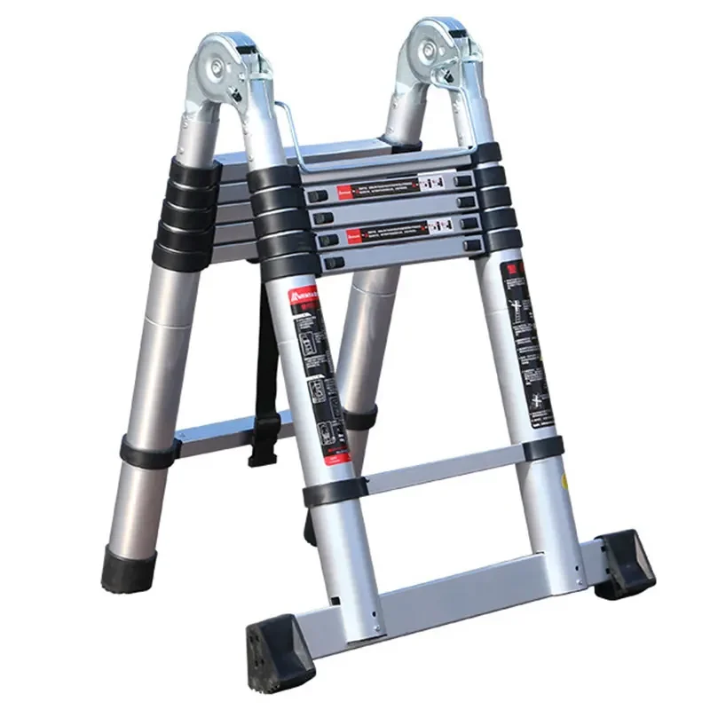 Aluminium Alloy Telescopic Step Ladder Multi-functional Lifting Engineering Stairs Thickened Herringbone Ladders Folding Stairs