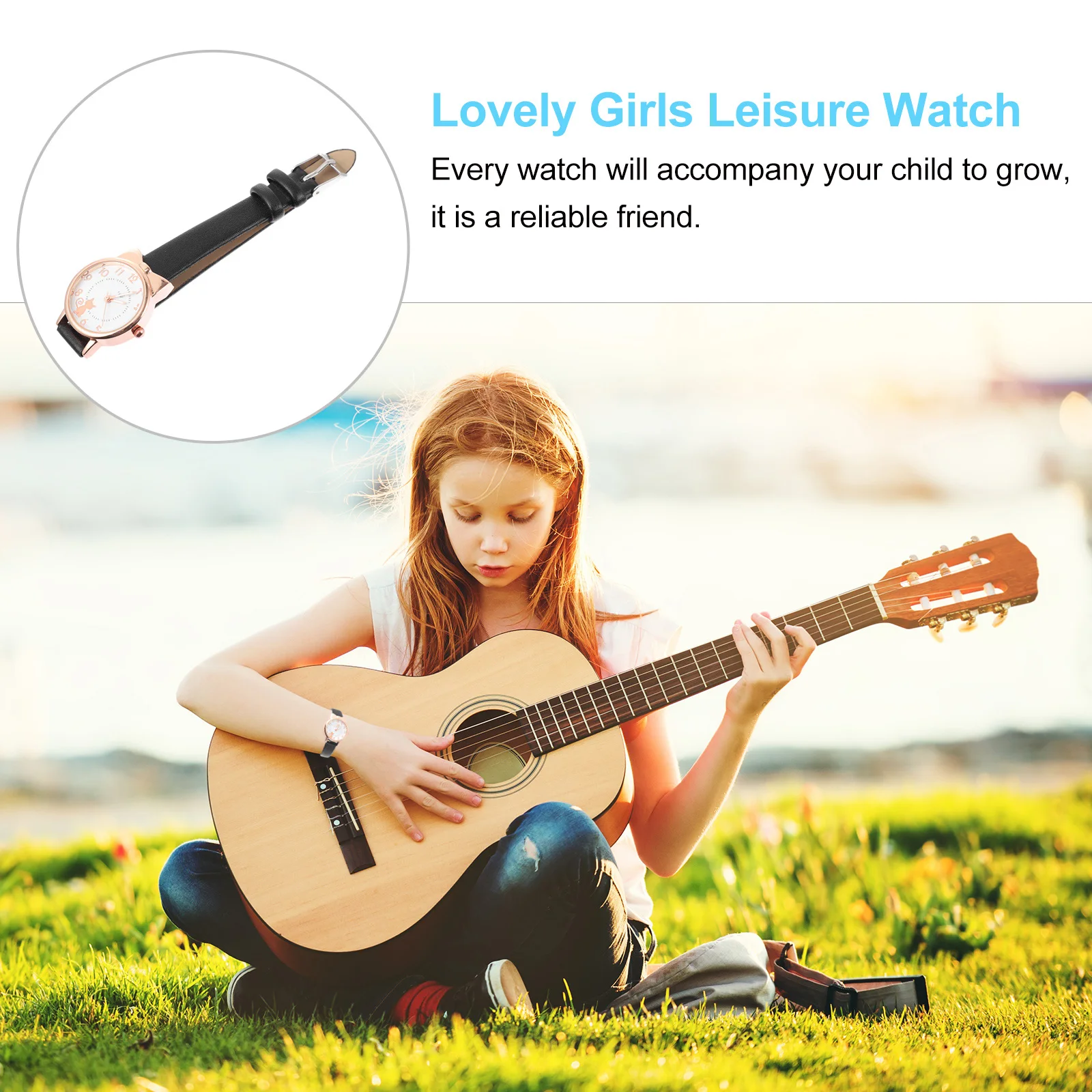 

Waterproof Anti-shock Kids Watches Digital Quartz Children Wrist Clocks Kitten Pattern Toddler Girl Durable Casual Timepiece