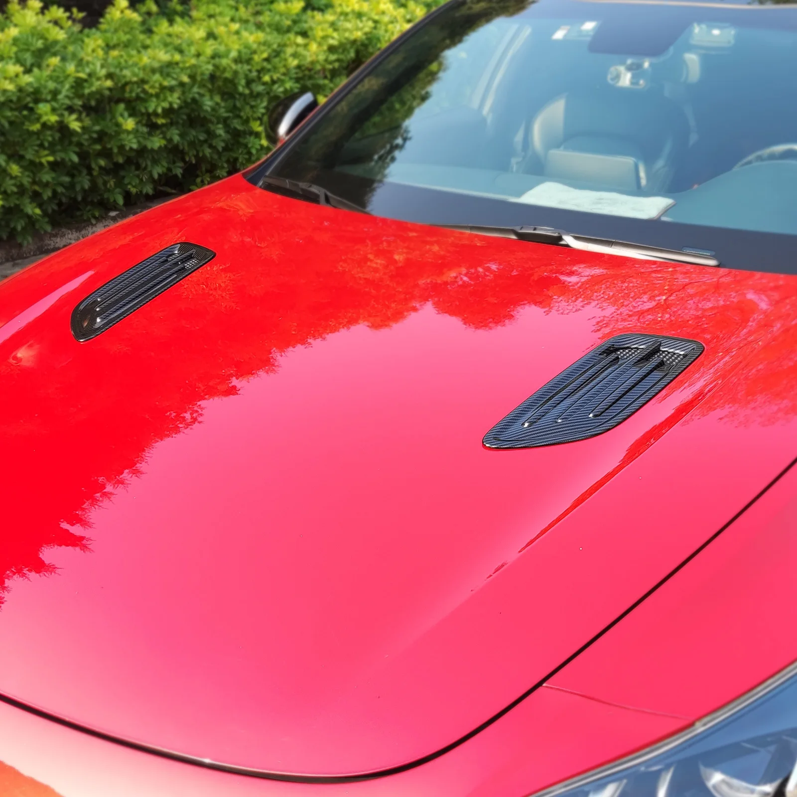 

Car Hood Air Hole Trim Cover Engine Heat Dissipation Outlet Frame Decoration For Kia Stinger 2018-2023 Exterior Mouldings