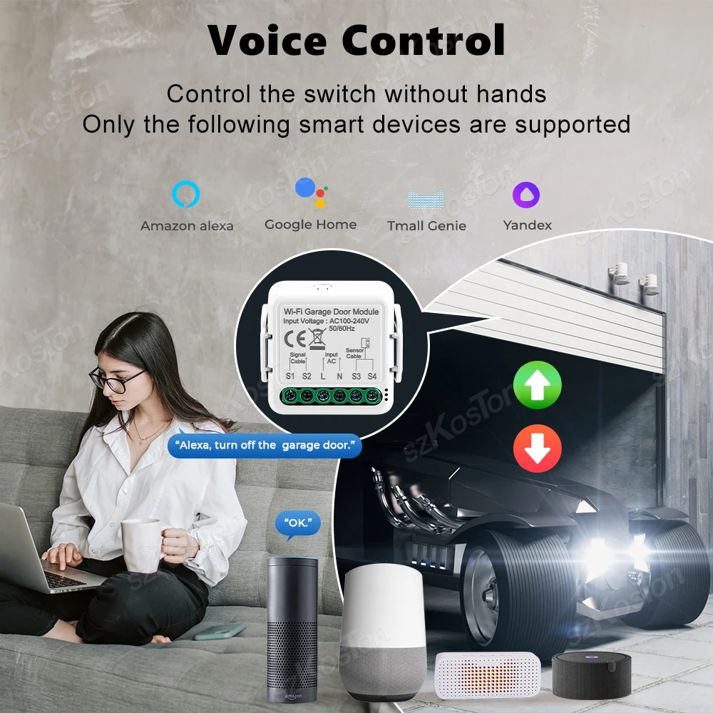 Tuya Smart Life Garage sensori per porte Controller apriscatole interruttore WiFi Alexa apertura telecomando contatto vocale Google Home